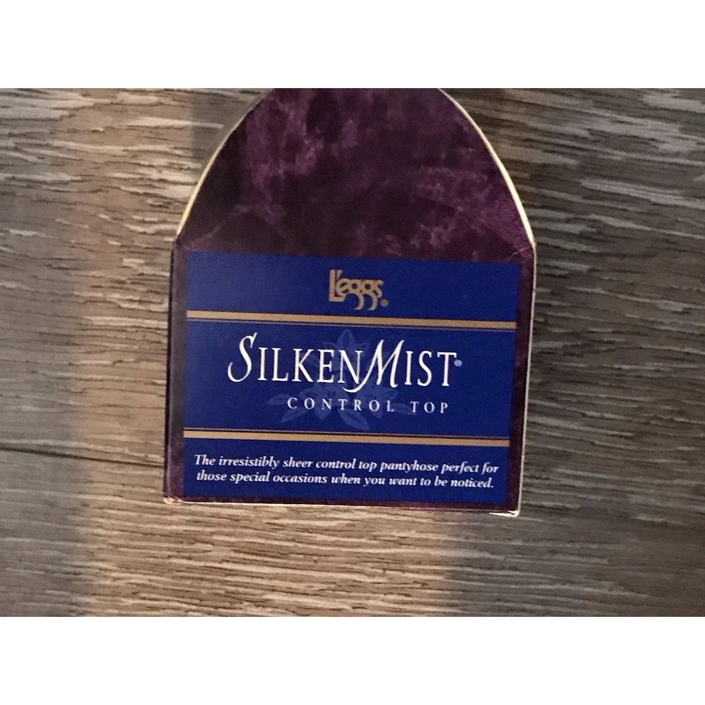 L'eggs Silken‎ Mist Women Size B Nude Control Top Sheer Toe Pantyhose 90's